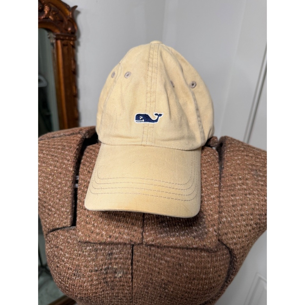 Vineyard Vines Khaki Tan Whale Logo Adjustable Baseball Cap Hat